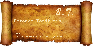 Bazarea Tomázia névjegykártya